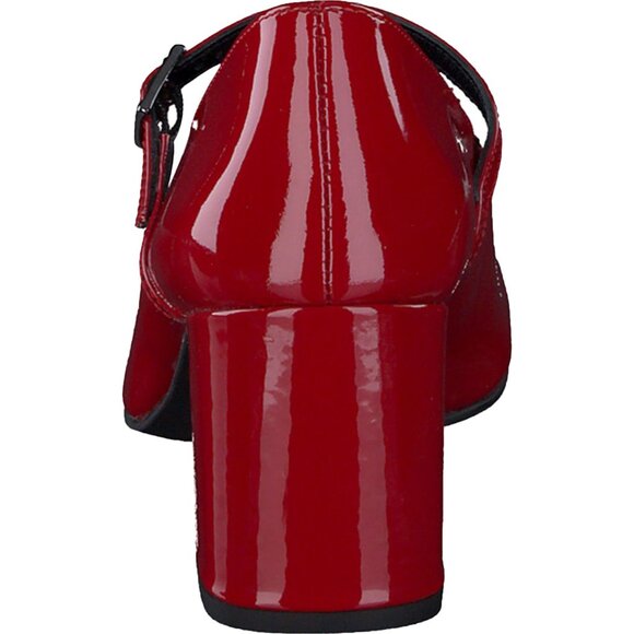 🆕PAUL GREEN Zoe Mary Jane Square Toe Pump Shoes 8 Red Patent - Picture 7 of 16